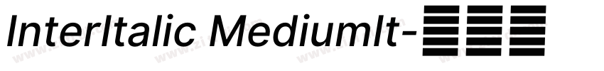 InterItalic MediumIt字体转换